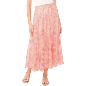 image:imageVince Camuto Womens Back Elastic Waist Flowy Maxi SkirtLobster Red