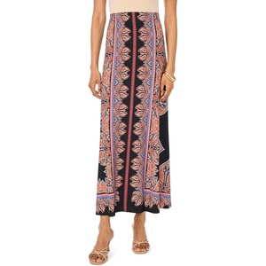 image:imageVince Camuto Womens Printed Pull on Maxi SkirtRust