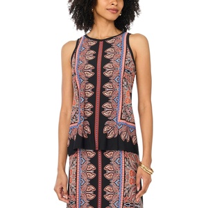 image:imageVince Camuto Womens Printed Sleeveless Tank TopRust