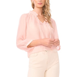 image:imageVince Camuto Womens Raglan Peasant Split Tie Neck BlouseRosehip