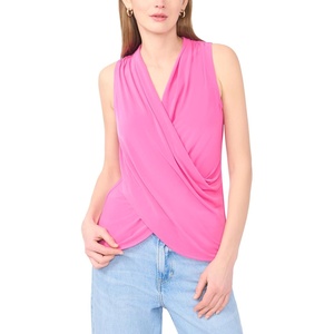image:imageVince Camuto Womens Sleeveless Front Cross Over Wrap Tank TopRasberry Sorbet