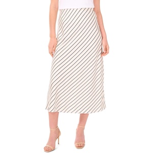 image:imageVince Camuto Womens Striped Bias SkirtNew Ivory