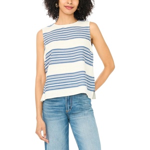 image:imageVince Camuto Womens Striped Sleeveless Crew Neck TopDenim