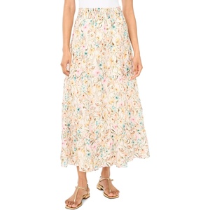 image:imageVince Camuto Womens Tiered Smocked Waist Maxi SkirtAntique White