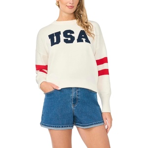image:imageVince Camuto Womens USA Crew Neck Long Sleeve SweaterAntique White