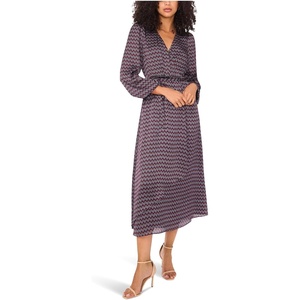 image:imageVince Camuto Wrap Front Bubble Sleeve MaxiClassic Navy