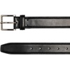 image:imageVince Camuto Belts Men  Black Belt with Edge Stitch Detailing and a Nickle Finish Belt BuckleBlack