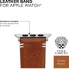 image:imageVince Camuto Fashion Bands for Apple Watch Secure Adjustable Apple Watch Replacement Band Fits Most WristsHoney Brown Leather