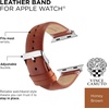 image:imageVince Camuto Fashion Bands for Apple Watch Secure Adjustable Apple Watch Replacement Band Fits Most WristsHoney Brown Leather