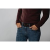 image:imageVince Camuto Mens Jean Belt  35mm Width  Genuine Leather Belt  Matte Nickle Finish Belt BuckleBlack