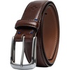 image:imageVince Camuto Belts Men  Genuine Leather with Edge Stitch Detailing and a Nickle Finish Belt BuckleDark Tan