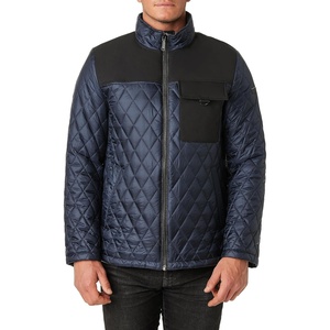 image:imageVince Camuto Mens Quilted Mix Media JacketBlue