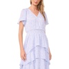 image:imageVNeck Four Tier Layered Midi DressLake Breeze