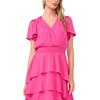 image:imageVNeck Four Tier Layered Midi DressRaspberry Sorbet