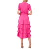 image:imageVNeck Four Tier Layered Midi DressRaspberry Sorbet