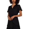 image:imageVNeck Four Tier Layered Midi DressRich Black