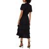 image:imageVNeck Four Tier Layered Midi DressRich Black