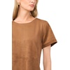 image:imageVince Camuto Panneled Shift Mini Dress with Exposed StitchingCamel