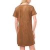 image:imageVince Camuto Panneled Shift Mini Dress with Exposed StitchingCamel