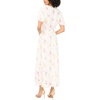 image:imageVince Camuto Split Neck Puff Sleeve Maxi DressLemon Cream