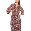 image:imageVince Camuto Womens 34 Puff Sleeve VNeck Smocked Waist Maxi DressClassic Navy