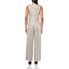 image:imageVince Camuto Womens Cowl Neck Sequin JumpsuitSilver