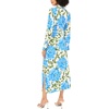 image:imageVince Camuto Womens Floral Collared Belted Midi Shirt DressDeep Blue