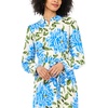 image:imageVince Camuto Womens Floral Collared Belted Midi Shirt DressDeep Blue