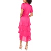 image:imageVince Camuto Womens Flutter Sleeve Tiered Maxi DressBeetroot Pink