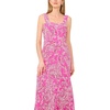 image:imageVince Camuto Womens Four Tier Square Neck Maxi DressDeep Sangria