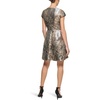 image:imageVince Camuto Womens Jacquard Cap Sleeve VNeck Fit and FlareSlate
