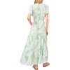 image:imageVince Camuto Womens Leaf Print Tie Waist Cap Sleeve Tiered Maxi DressSage