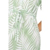 image:imageVince Camuto Womens Leaf Print Tie Waist Cap Sleeve Tiered Maxi DressSage