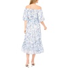 image:imageVince Camuto Womens Off the Shoulder Puff Sleeve Smocked Waist Midi DressFrosting Blue