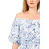 image:imageVince Camuto Womens Off the Shoulder Puff Sleeve Smocked Waist Midi DressFrosting Blue