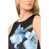 image:imageVince Camuto Womens Placement Print High Neck Drop Waist Tiered Maxi DressRich Black