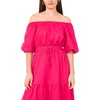 image:imageVince Camuto Womens Pleated Crew Neck Maxi DressBright Rose