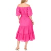 image:imageVince Camuto Womens Pleated Crew Neck Maxi DressRaspberry Sorbet