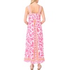 image:imageVince Camuto Womens Printed Challis Smocked Bodice Maxi DressTaffy Pink