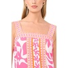 image:imageVince Camuto Womens Printed Challis Smocked Bodice Maxi DressTaffy Pink