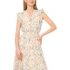 image:imageVince Camuto Womens Ruffled Sleeves VNeck Tiered Maxi DressAntique White