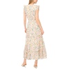 image:imageVince Camuto Womens Ruffled Sleeves VNeck Tiered Maxi DressAntique White