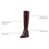 image:imageVince Camuto Womens Sangeti Stacked Heel Knee High Boot FashionDark Mahogany Leather Narrow Calf