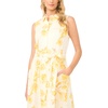 image:imageVince Camuto Womens Sleeveless Floral Collared Patch Pocket Button Up DressNew Ivory