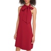 image:imageVince Camuto Womens Sleeveless Halter Tie Neck Shift Mini DressBordeaux