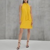 image:imageVince Camuto Womens Sleeveless Halter Tie Neck Shift Mini DressMustard