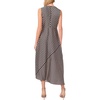 image:imageVince Camuto Womens Striped Cowlneck Sleeveless Midi DressRich Black