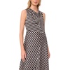 image:imageVince Camuto Womens Striped Cowlneck Sleeveless Midi DressRich Black