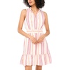 image:imageVince Camuto Womens V Neck Smocked Waist Mini DressTangerine