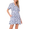 image:imageFixed Sleeve Elastic Back Shirt DressRich Black